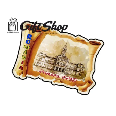 Arad papirus, romania, magnet frigider   mgs142